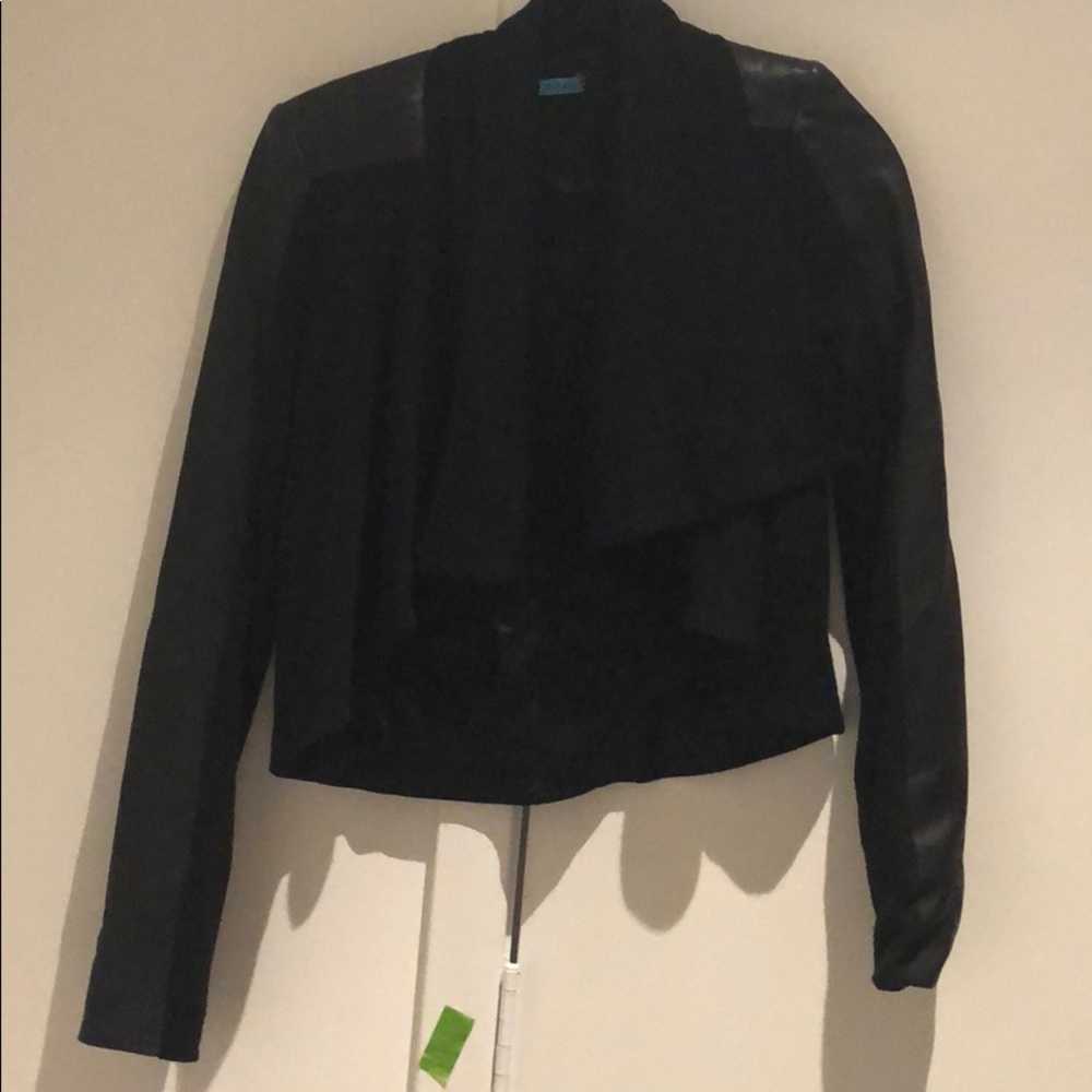 Alice and Olivia wool and leather jacket